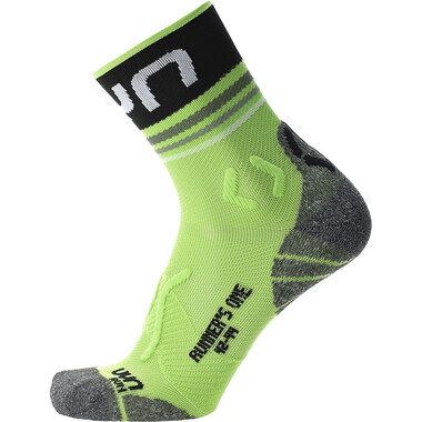 UYN RUNNER'S ONE SHORT Socks Green/Grey 2023 0